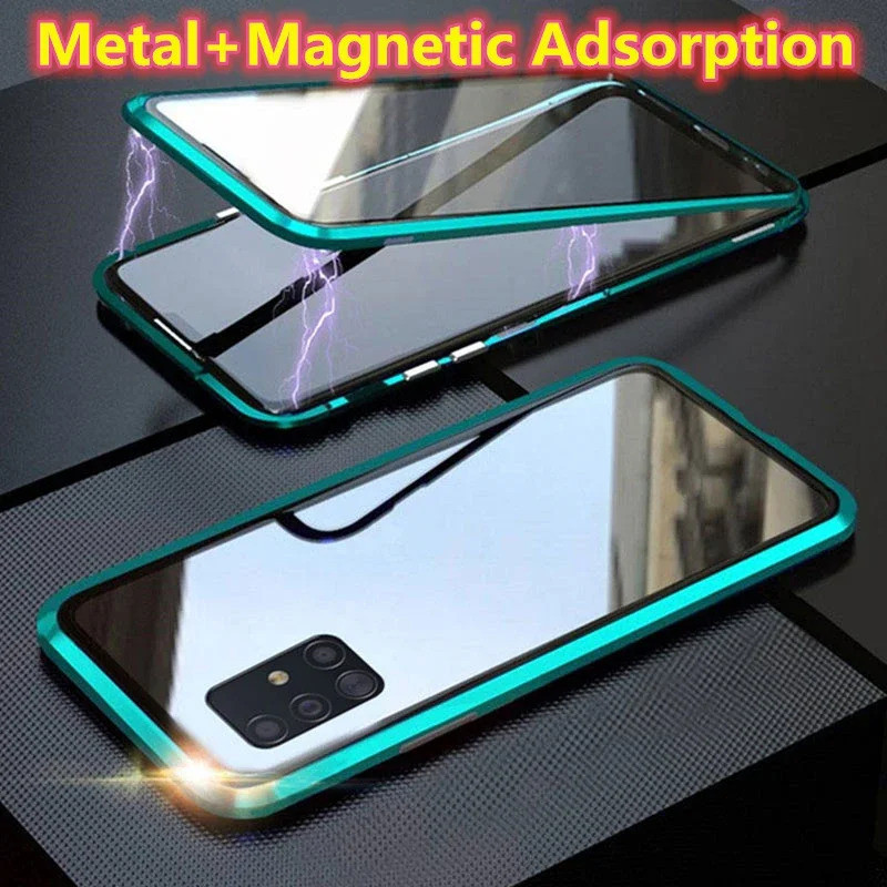 360 Metal Magnético Caso Para Xiaomi 12 13 Lite 13T Pro Redmi Nota 11 K50 K60 Ul