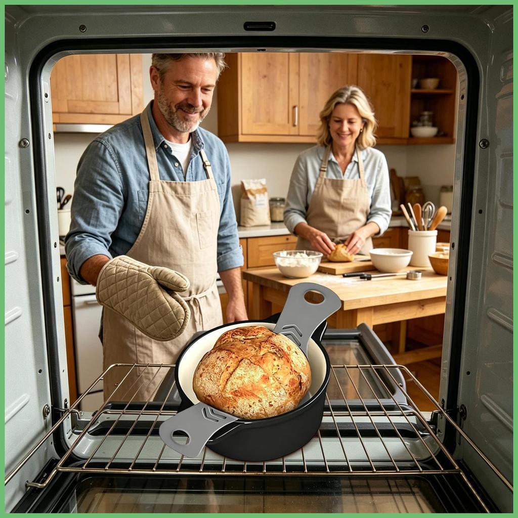 Estilingue De Silicone Para Pão De Massa Fermentada , Tapete Antiaderente , Com Alças Longas Casa , Cozinha , Padaria ko