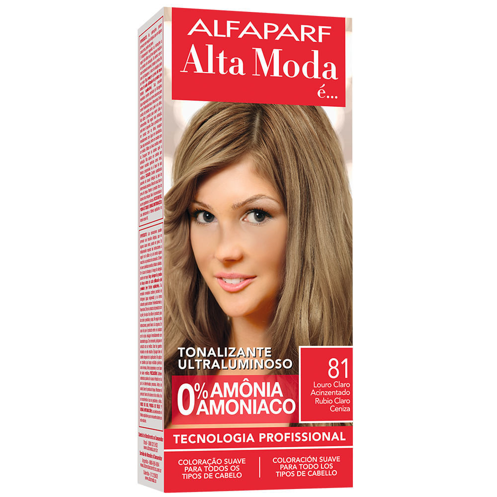 Kit Tonalizante Alfaparf Alta Moda Louro Claro Acizentado 81