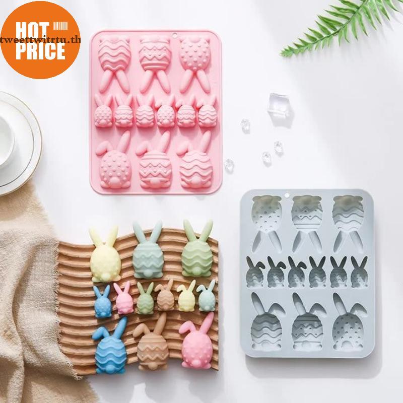 WEIYU Molde De Silicone Em Forma De Ovo De Coelhinho Da Páscoa , Faça Você Mesmo , Bolo , Biscoitos , Chocolate , Doces