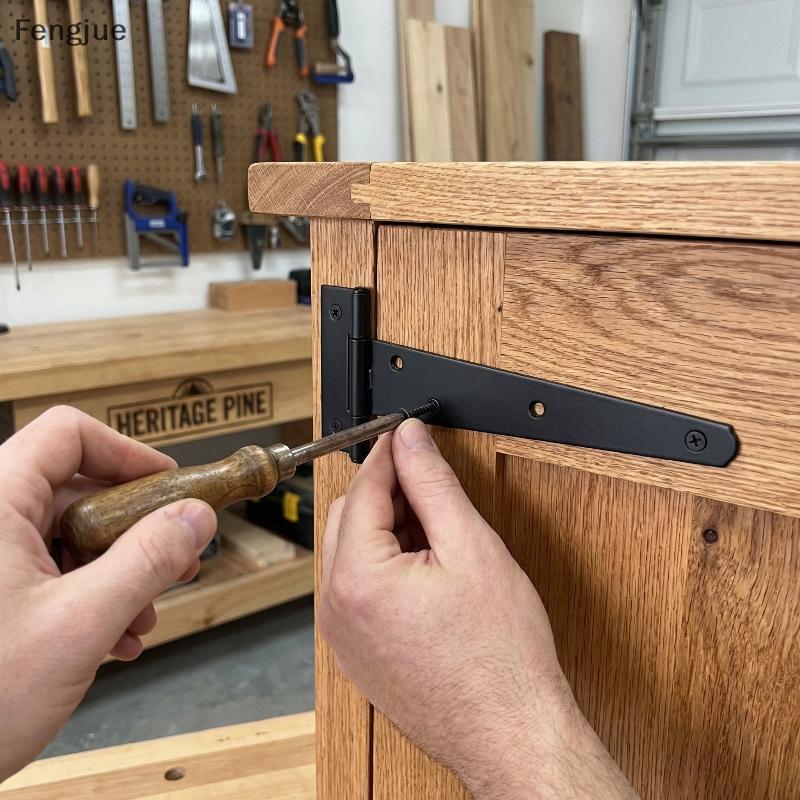 Dobradiça De Ferro Fengjue T Resistente Com Parafusos Hardware De Portão Externo Para Galpão De Cerca De Celeiro Fácil I