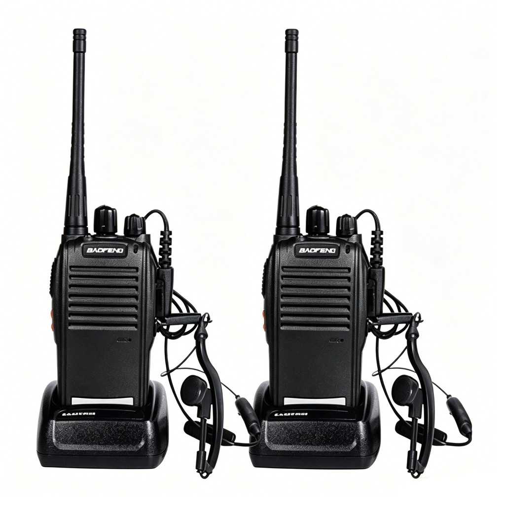 Kit 2 Rádio Comunicador Walk Talk 16 Canais Alcance 12 km Profissional Baofeng BF-777s - Bivolt