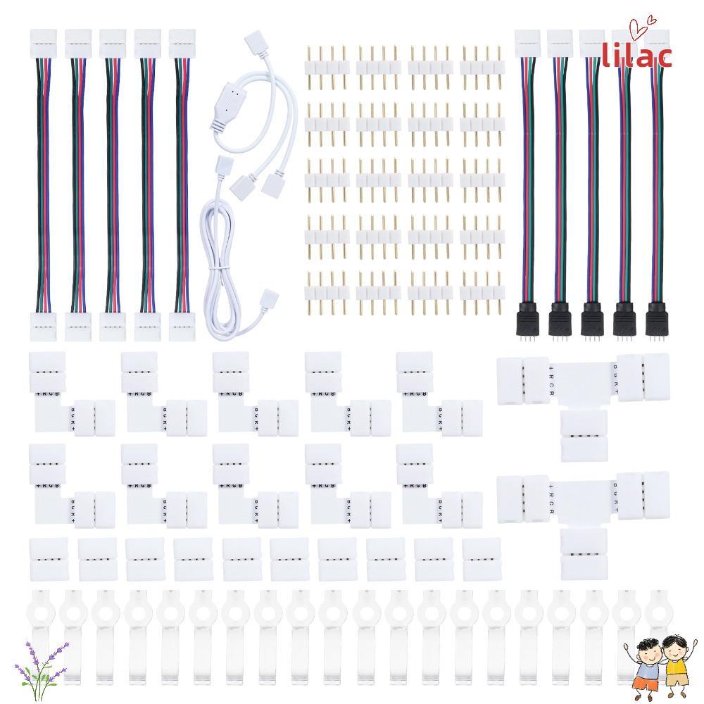 Kit De Conector De Tira LED LILAC , Em Forma De T/L De 10 Mm De Largura Encaixe Sem Solda