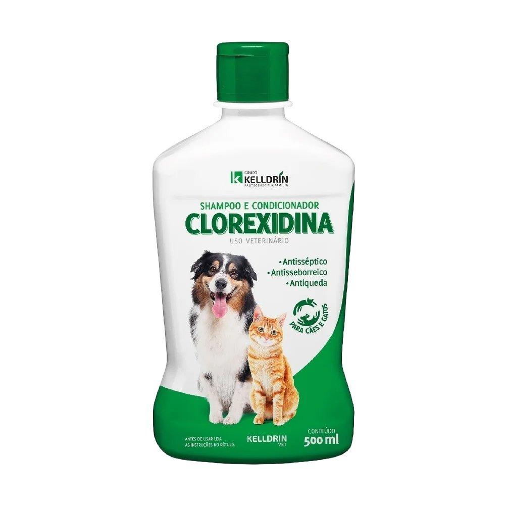 Shampoo e Condicionador Clorexidina Kelldrin 500ml
