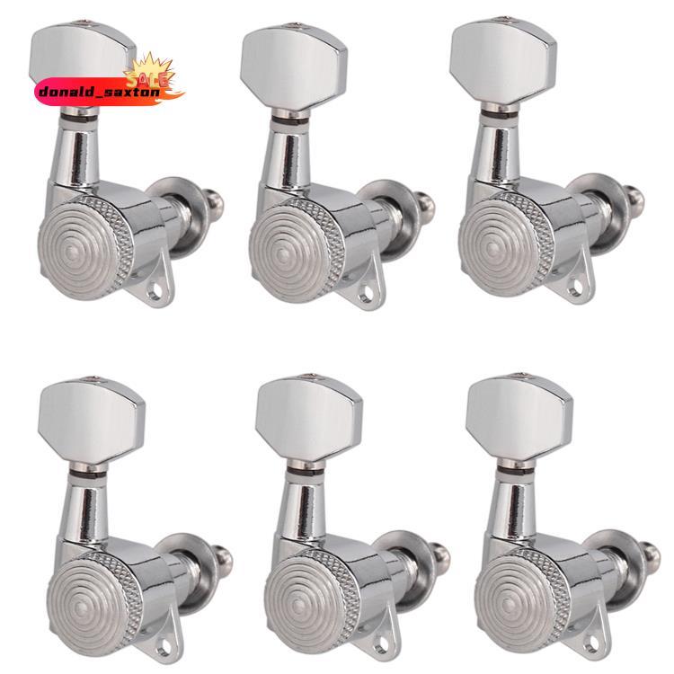 [Rápido D] 6R Chrome Locked String Tuning Pegs Key Tuners Cabeças De Máquina Para Estilo De Bloqueio De Guitarra Elétric