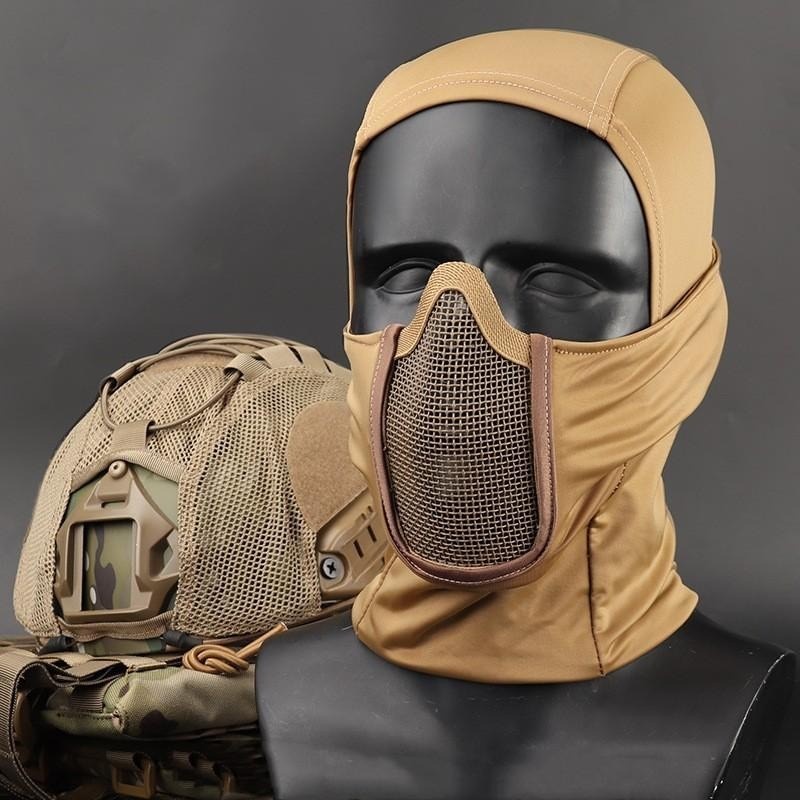 Máscara Facial Completa Malha Tática Balaclava Boné Exército Motocicleta Airsoft Paintball Chapelaria Caça CS Jogo Prote