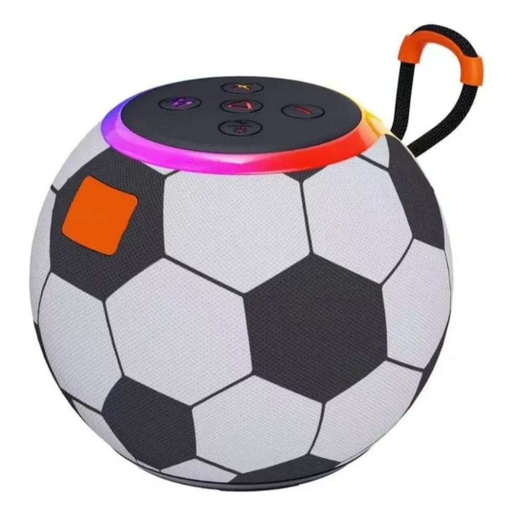 Caixa De Som Bluetooth Portátil Ka-8508 Preto Bola 5W Pen Drive USB, Cabo P2/AUX e Rádio FM