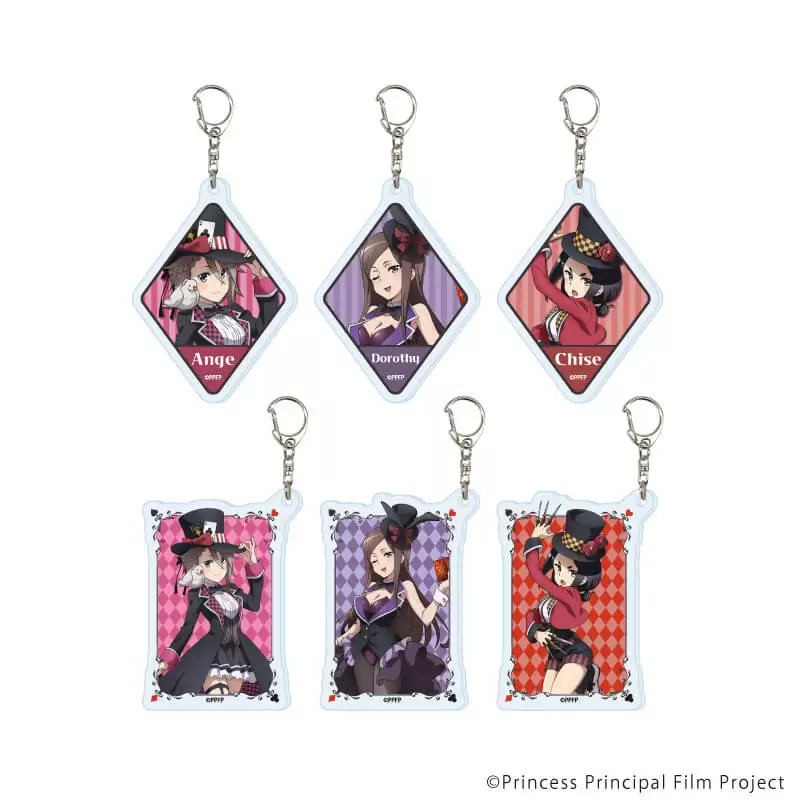 Princesa Principal Coroa Manipulador Chaveiro Feminino Ange Dorothy Chise Acrílico Pingente Cosplay Meninas Presente