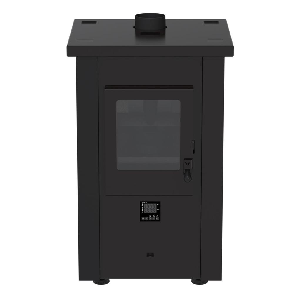 Calefator a Pellets Vulcano Preto Fosco