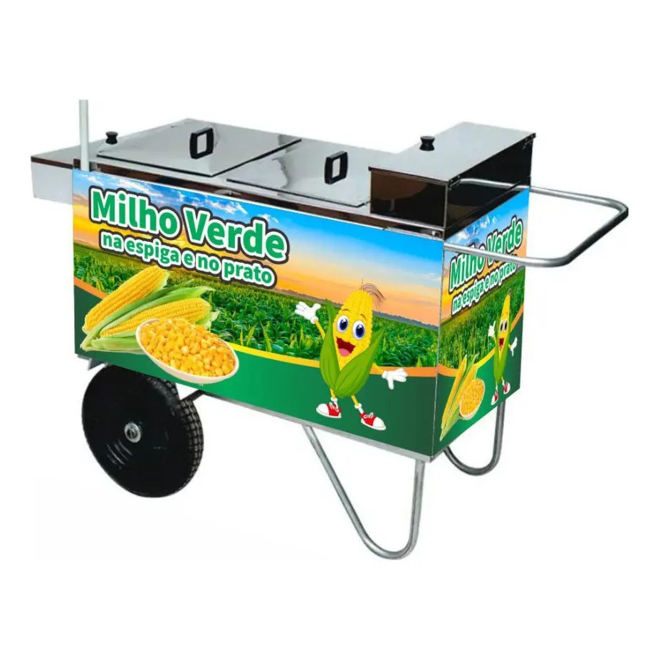 Adesivos Carrinho de Milho na Espiga e Prato 1,40mx60cm