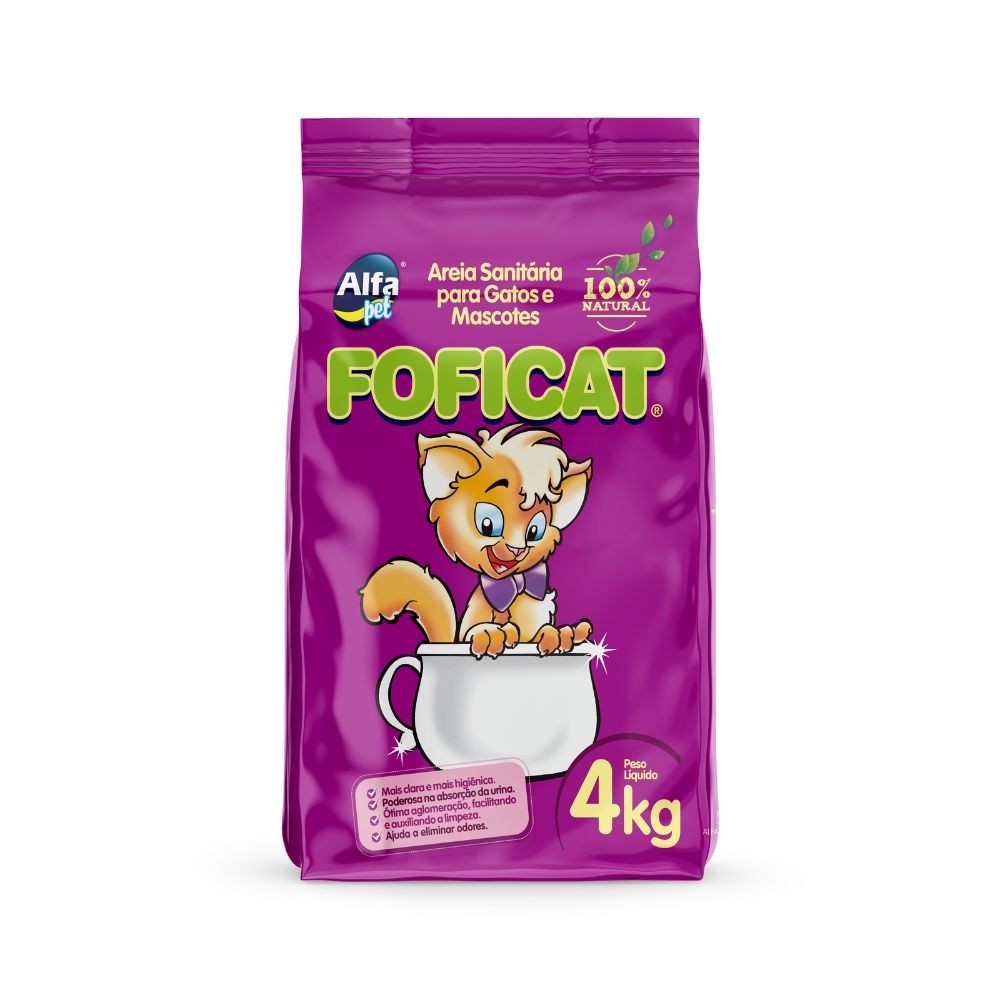Areia Sanitária Foficat para Gatos 4kg