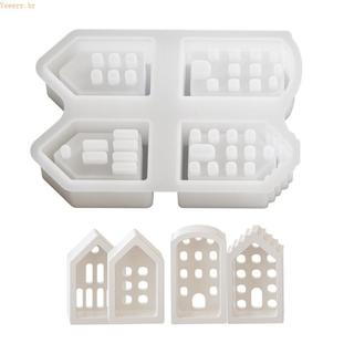Casa Moldes Silicone Resina Epóxi Luz Da Noite Suporte Molde Textura Artesanato Para Orna
