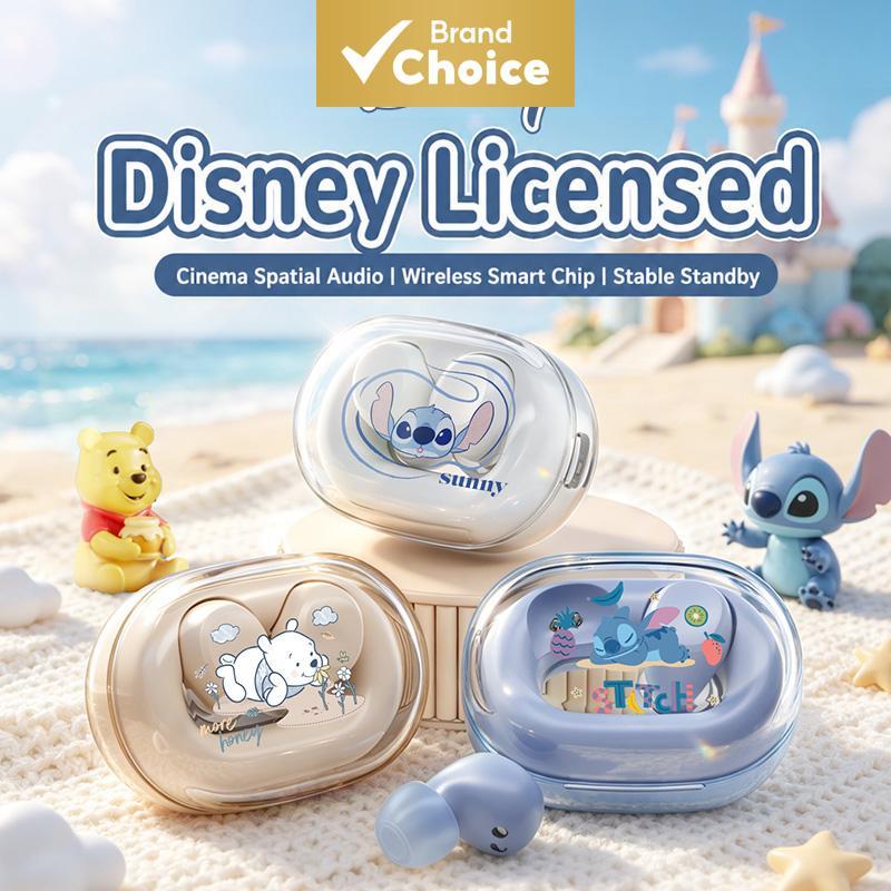 Fones de Ouvido Disney Y090 TWS Bluetooth Sem Fio Intra-Auriculares com Redução de Ruído, Estéreo de Alta Qualidade,