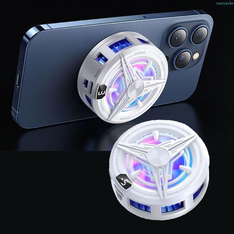 Radiador Semicondutor Magnético Para Celular cucryaa Com Ventilador De Resfriamento De 15 W Luz LED