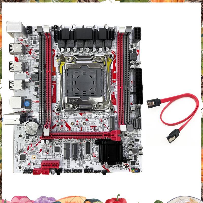 X99G757 X99 Placa-Mãe Desktop De Jogos LGA 2011-3 DDR3 HM55 Chip Chipset E5 2666/2673/2676/2678/2696 V3 CPU Suporte