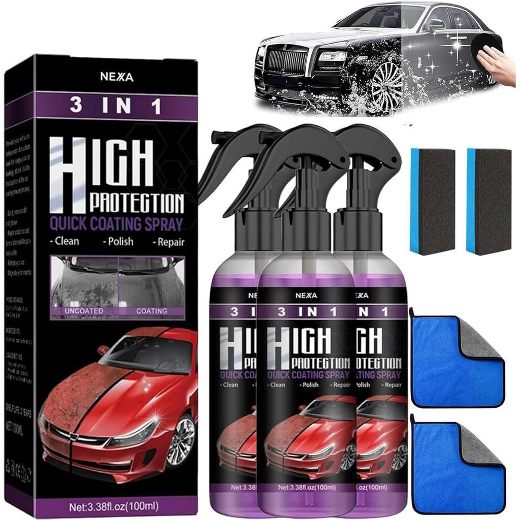 Turbo Shine Nexa, restaurador de revestimentos multifuncional (tipo spray), versão atualizada de 2025, três em um, alta 