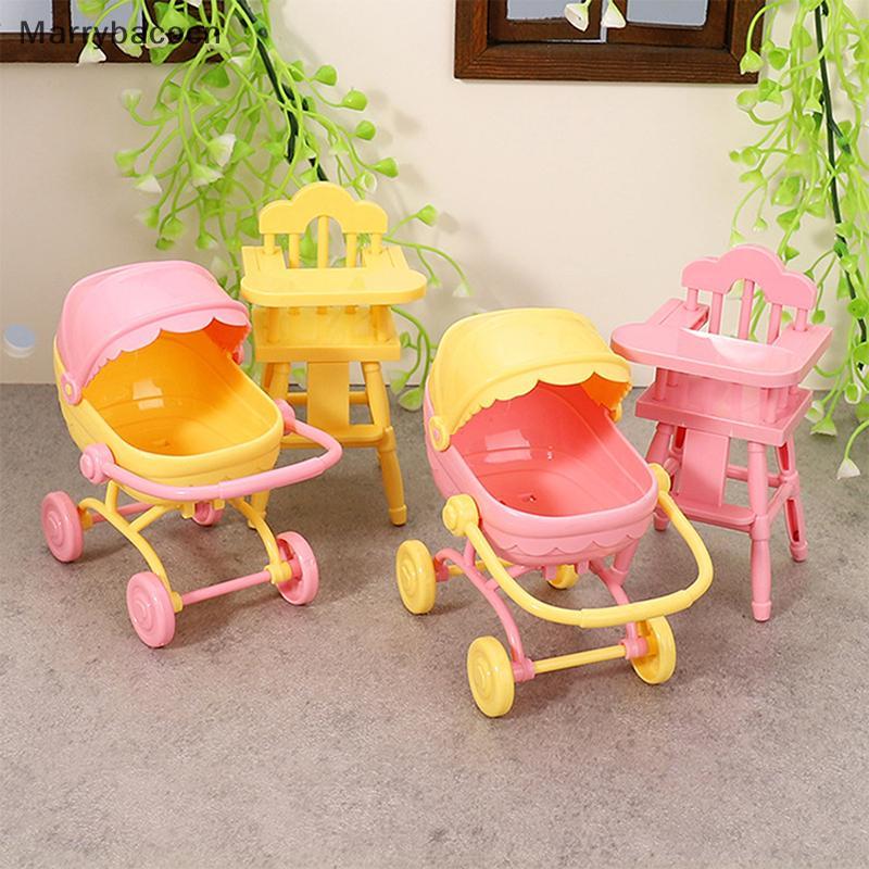[MAR] 1 Conjunto De Mini Bebê Para Boneca Carrinho Trolle Mesas De Jantar Infantis Brinquedo Simulação De Casa De Boneca