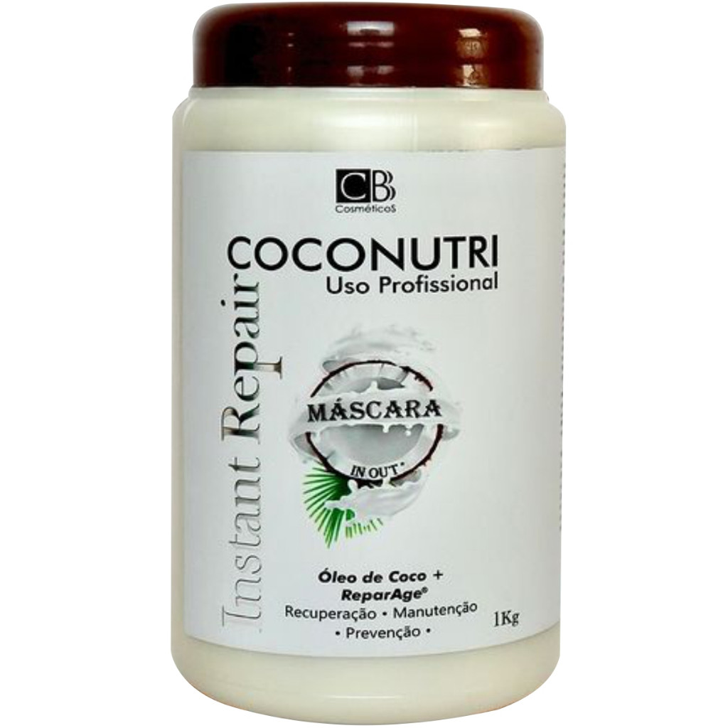 MÁSCARA CAPILAR ÓLEO DE COCO CBB COSMÉTICOS COCONUTRI HIDRATAÇÃO