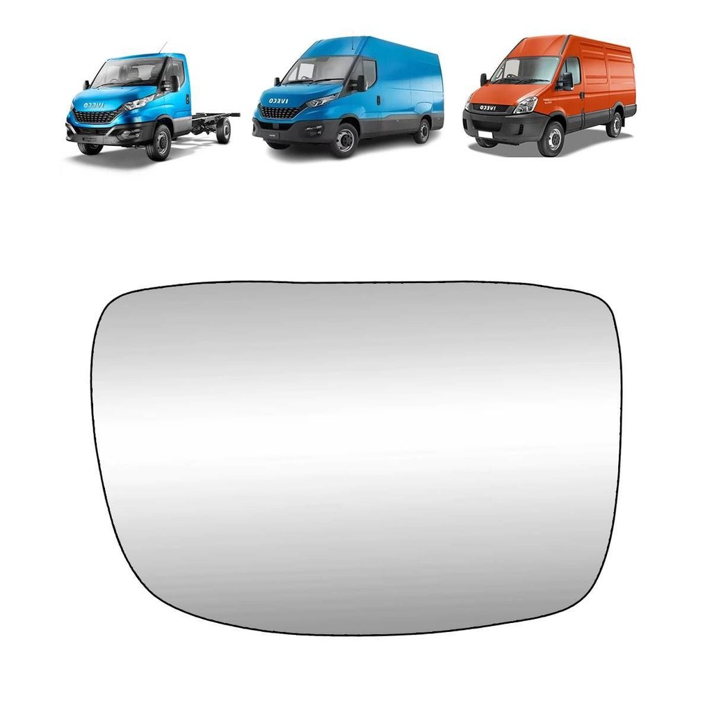 REFIL LENTE ESPELHO DO RETROVISOR IVECO DAILY 2008 A 2018 LADO ESQUERDO INFERIOR RETROVISOR MAIOR