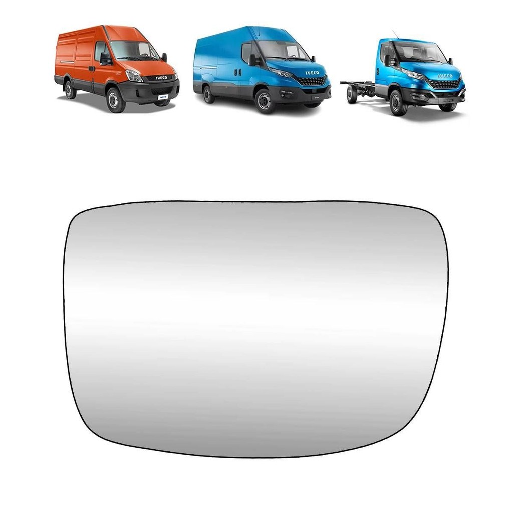 REFIL LENTE ESPELHO DO RETROVISOR IVECO DAILY 2008 A 2018 LADO DIREITO INFERIOR RETROVISOR
