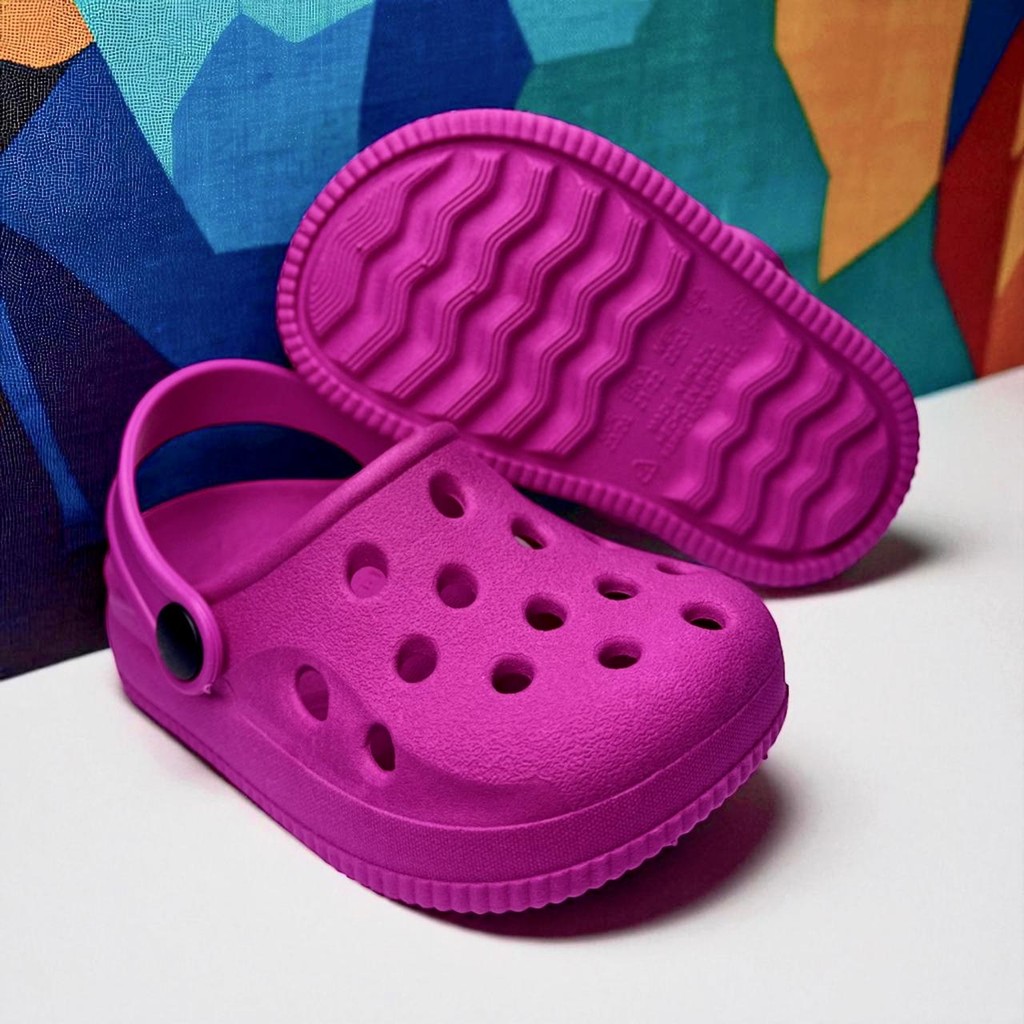 Babuche Sandalia Infantil Injetado Menino Menina Solado Tratorado Antiderrapante Confortável Casual Liso em Oferta na Shopee