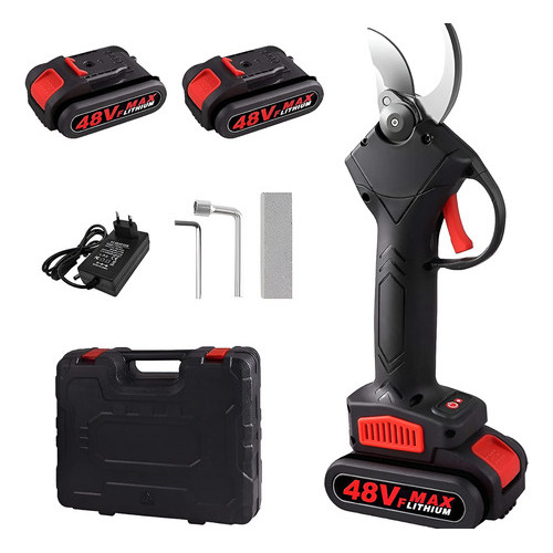 Tesoura Poda A Bateria Bivolt Jardim Pomares Buquê Decoração + Kit