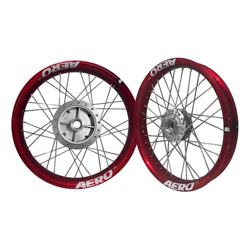 Par Roda Aero Alumínio Viper Aero Vermelho Titan Fan 150 4mm