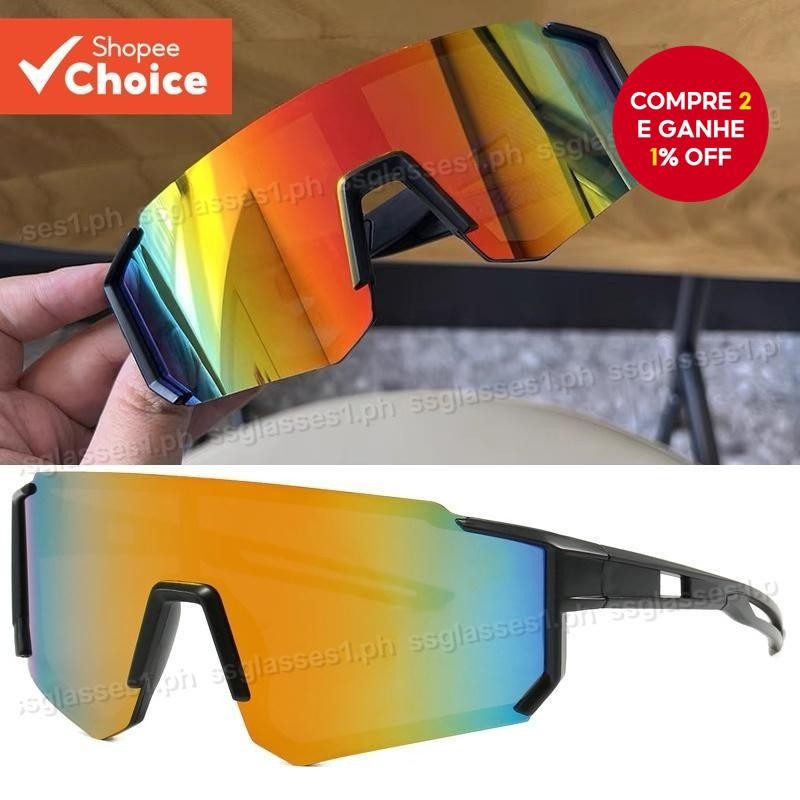 Óculos De Sol Para Ciclismo UV400 Esportivos Pára-Brisa Coloridos Homens E Mulheres Ao Ar Livre