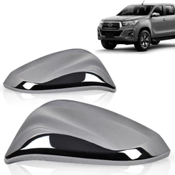 Capa Retrovisor Hilux 2016 2017 2018 2019 2020 2021 2022 2023 Cromada