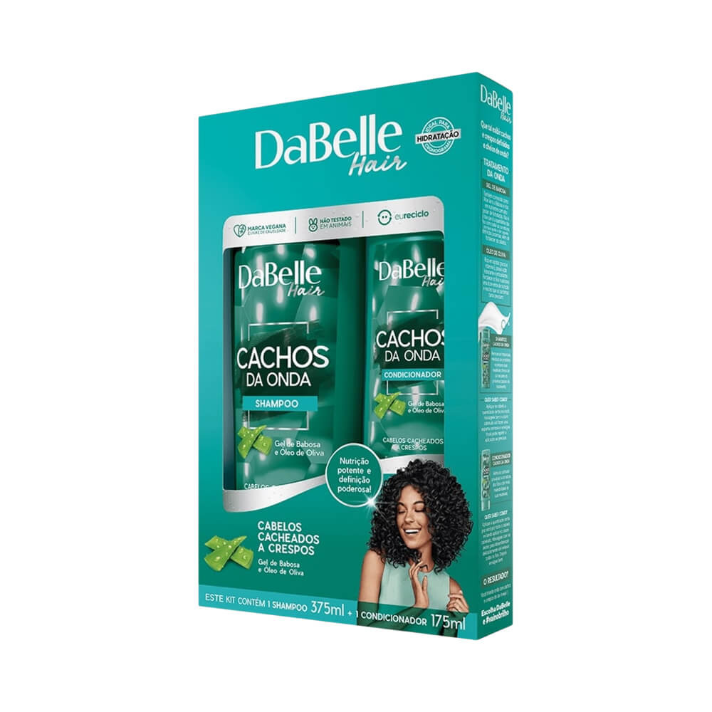 Kit Dabelle Shampoo 375ml + Condicionador 175ml Cachos da Onda