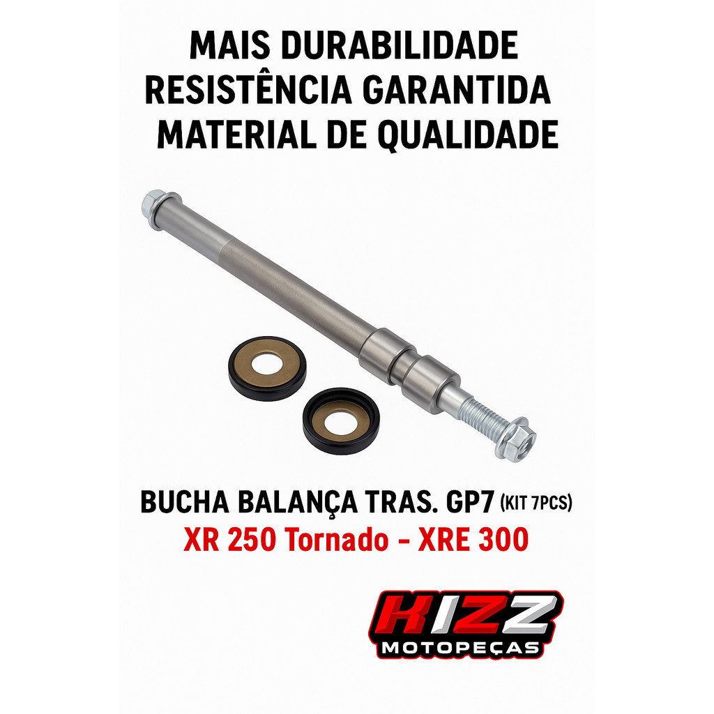 Bucha Balanca Tras. (kit 7pcs) Gp7 Xr 250 Tornado - Xre 300 em Oferta na Shopee