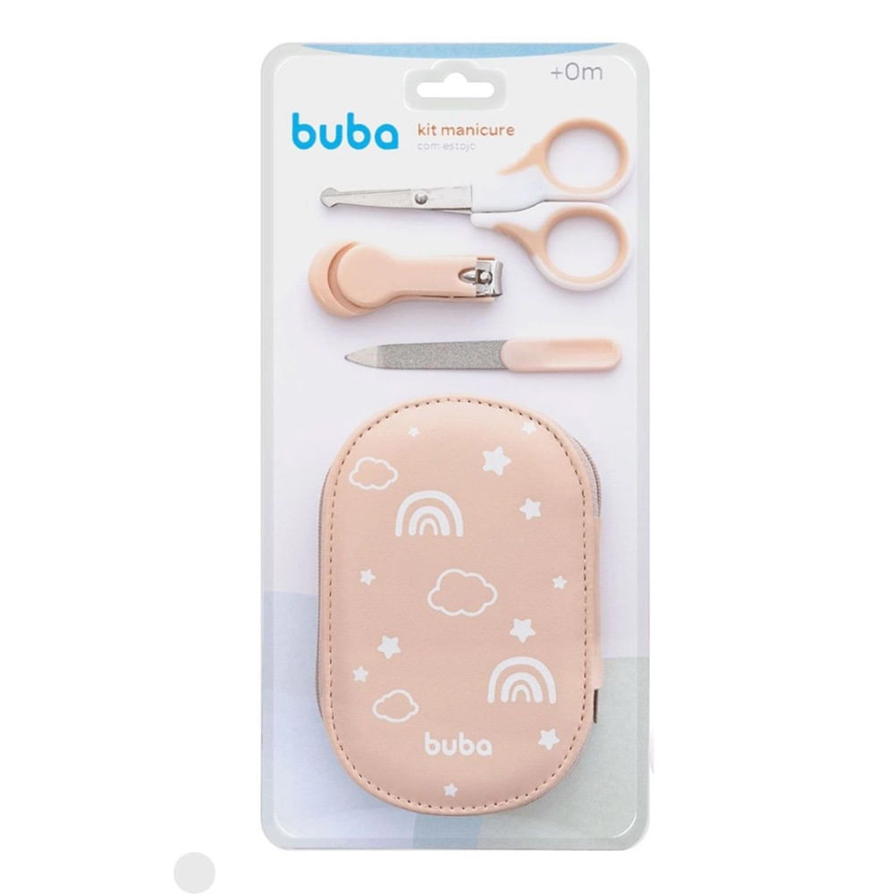 kit Manicure com Estojo Buba 0+ Anos Rosa