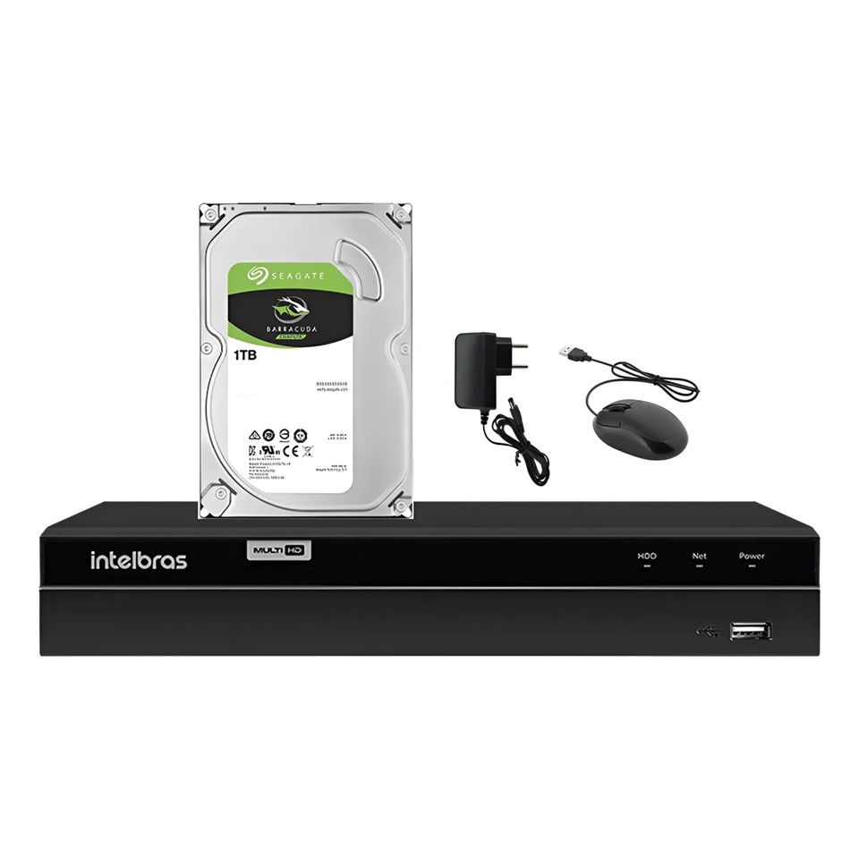 Dvr Intelbras 8ch Mhdx 1308 Inteligente Multi Hd C/ Hd 1tb