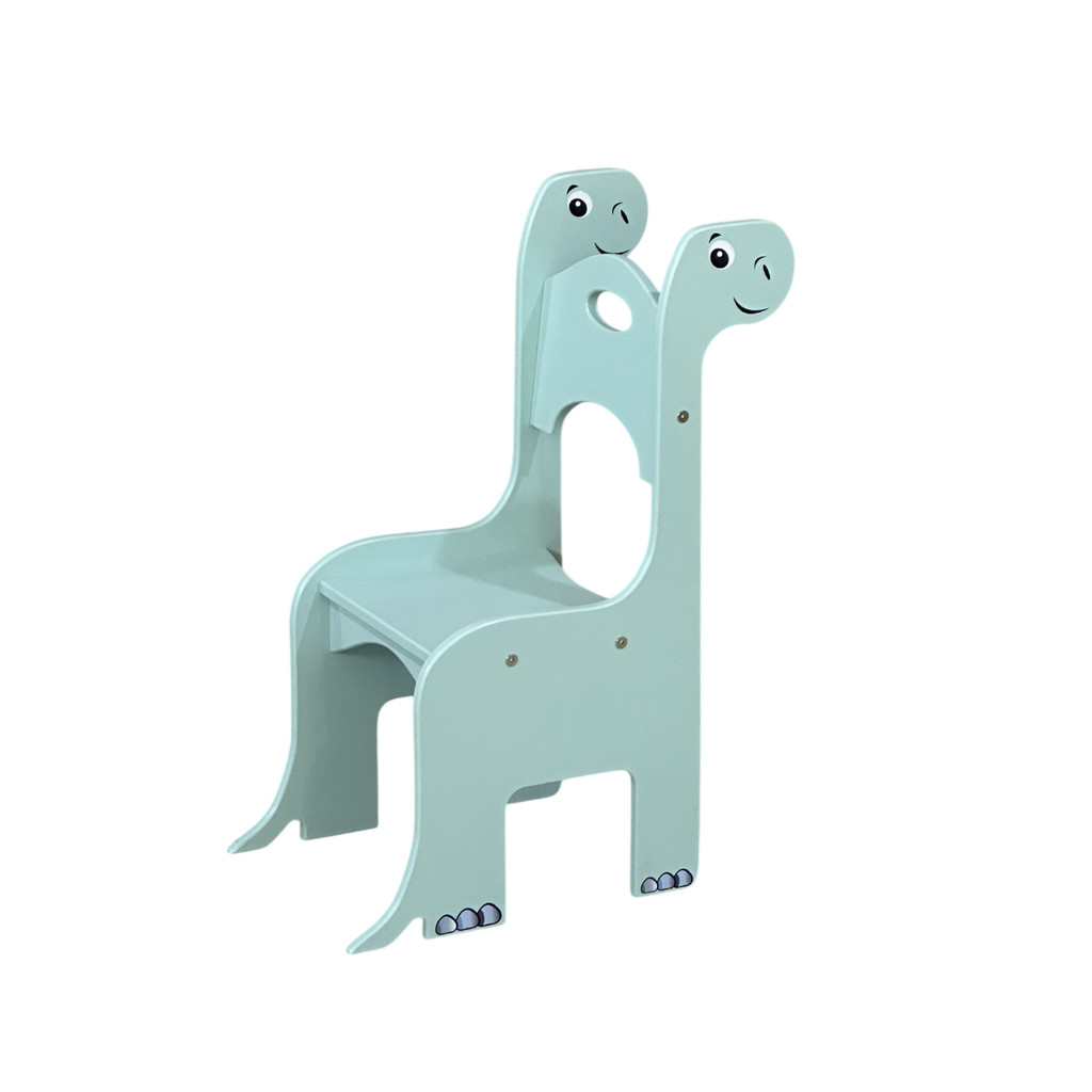 Cadeirinha Infantil Dino MDF Estudo Desenho Brincadeira