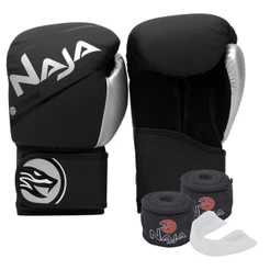 Kit luva Boxe Muay Thai Naja Extreme + Bandagem + Protetor Bucal
