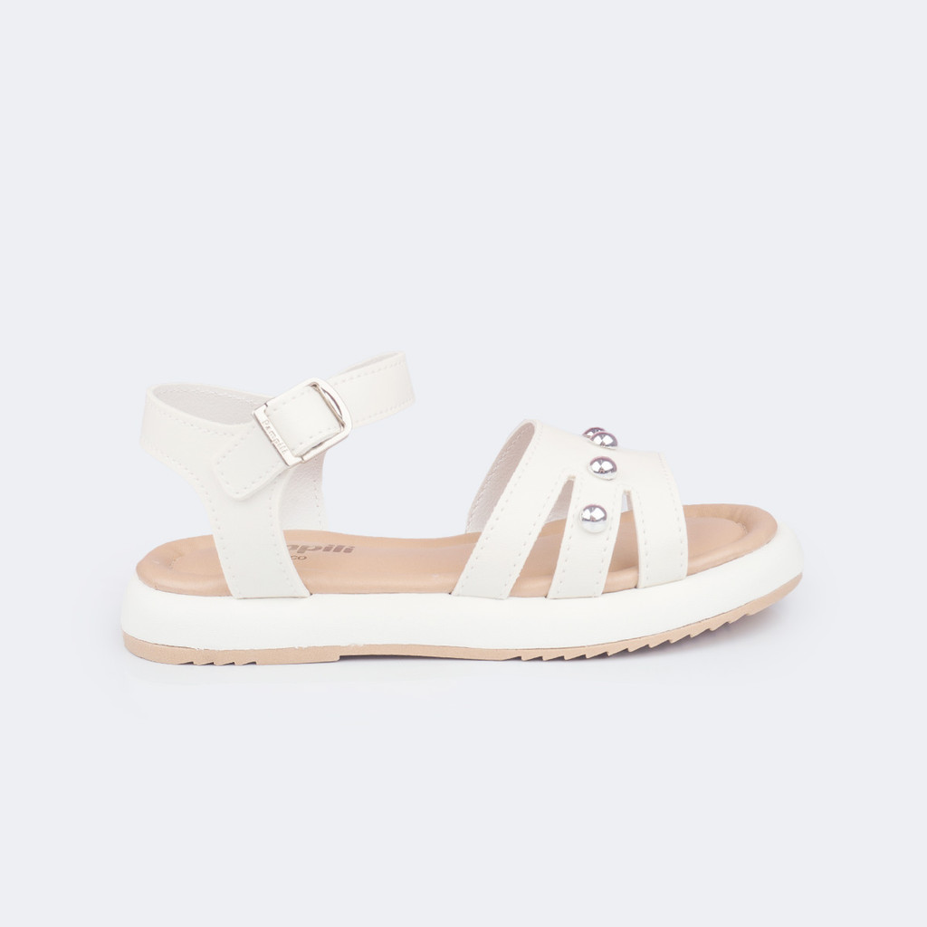 Sandália Infantil Flatform com Esferas Pratas Pampili em Oferta na Shopee