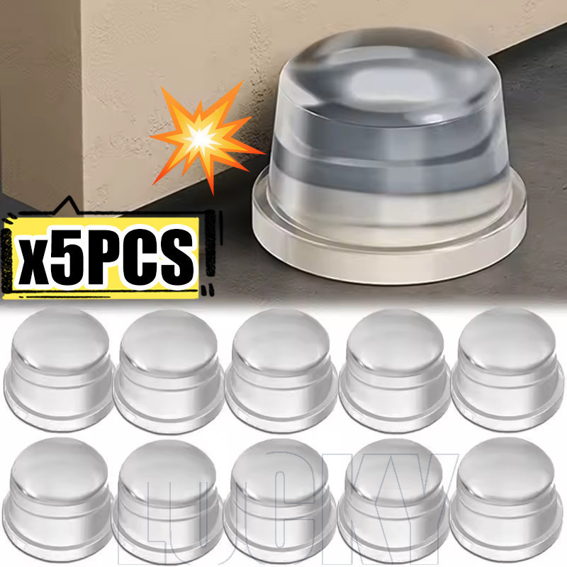 1/2/5 Unidades De Batentes De Porta Transparentes-Almofadas De Proteção De Parede Duráveis-Almofada Protetora De Móveis 