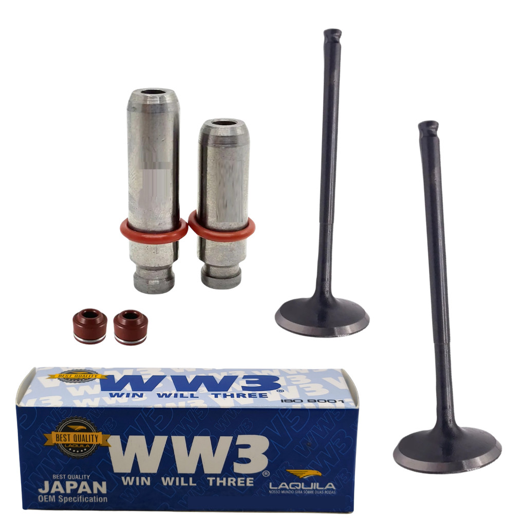Kit Válvula de Admissão escape ( 6 peças ) WW3 Cg Titan 160 Fan 160 / Nxr Bros 160 - 16-24