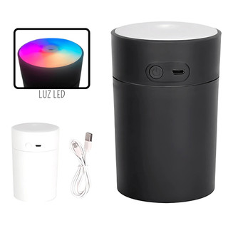 Umidificador de Ar Ambiente 220ml Portátil - LED 10,8 x 6,8cm