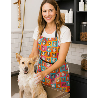 Avental de Banho e Tosa Impermeável À Prova D'água Pet shop em Oferta na Shopee