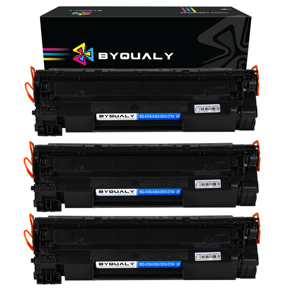 Kit 3 Toner Cartucho Compatível Hp Cb435a 435a Cb436a 436a Ce278a 278a Ce285a 285a Novo Byqualy