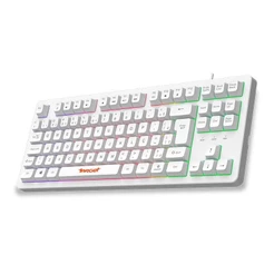Teclado Gamer TGT M90B, Rainbow, ABNT2, Branco, TGT-M90B-RBW01