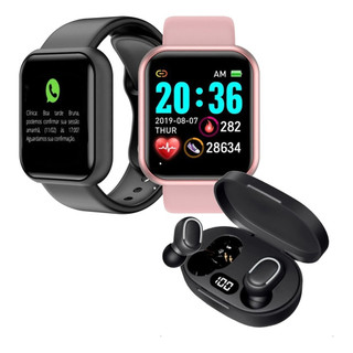 Relógio Smartwatch Digital Inteligente + Fone Sem Fio Bluetooth