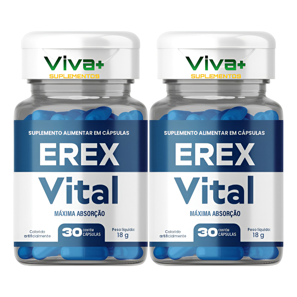 2x Erex Vital Original 30 Capsulas 18g Suplemento Alimentar Natural