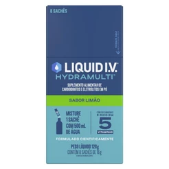 Suplemento Alimentar Pó Limão Liquid I.V. Hydramulti 8un com 16g cada
