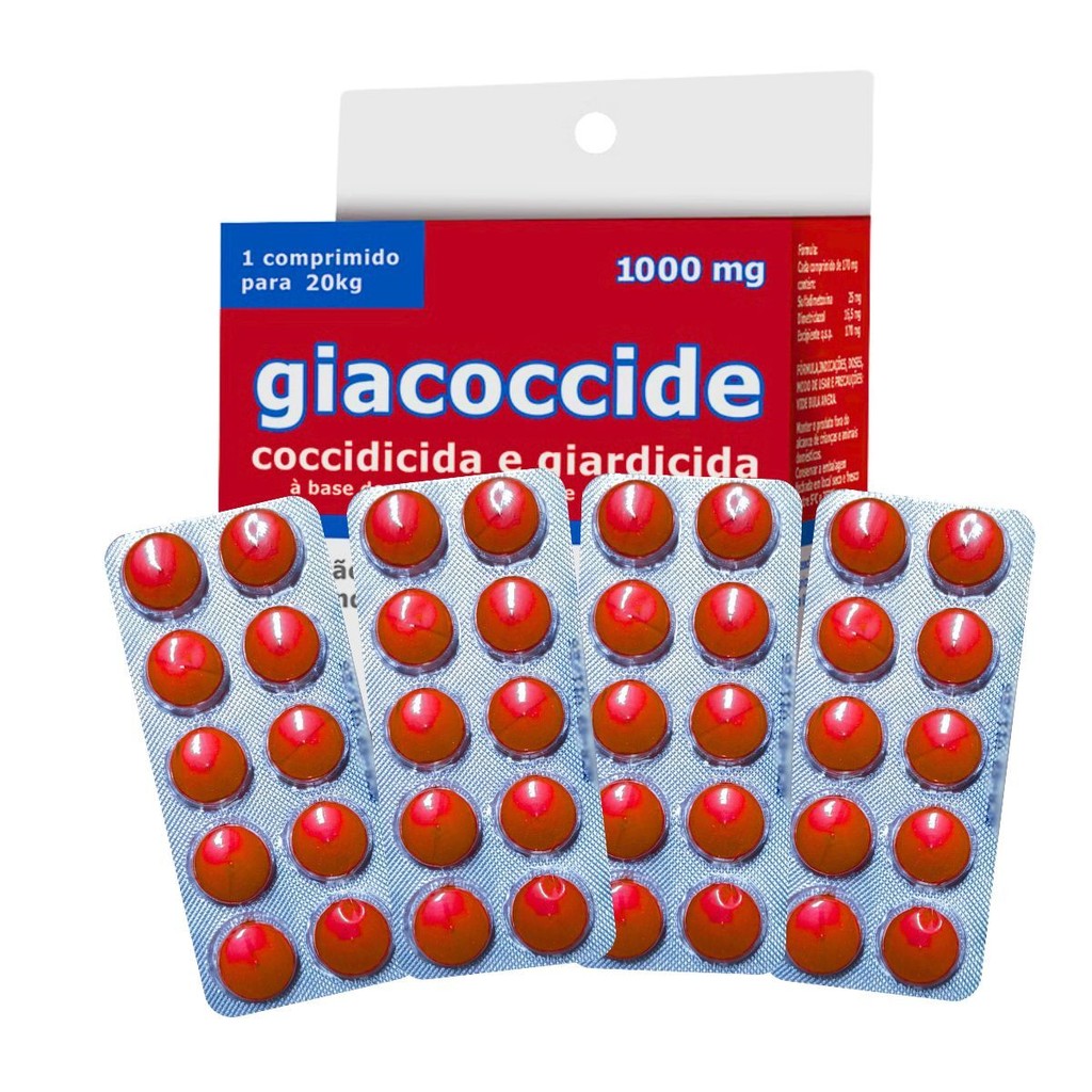 4 Giacoccide 1000mg Mon Ami - Antiparasitário Blíster 10 Comprimidos em Oferta na Shopee