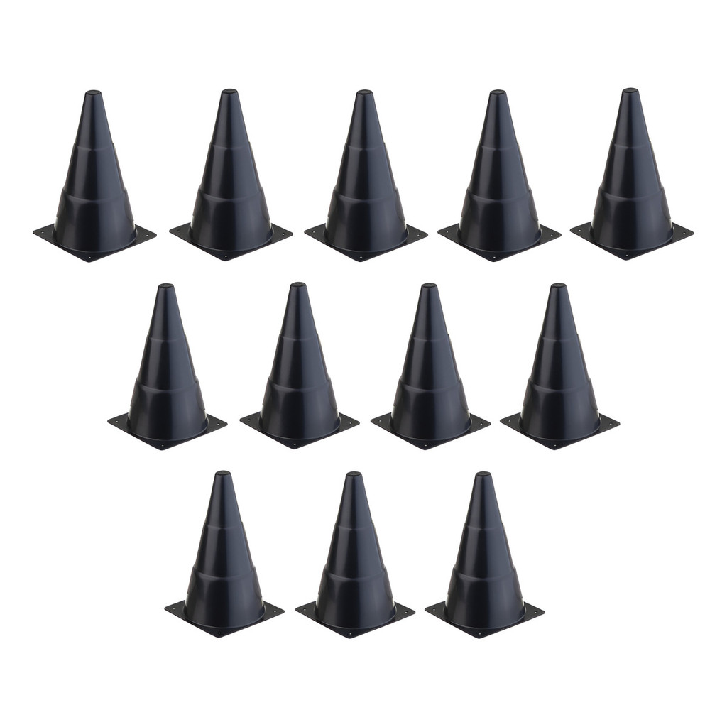 Kit 12 Cones Circuito Agilidade Treinamento Funcional Preto