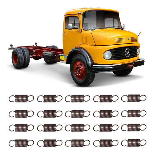 Kit Mola Fechadura Porta Mercedes 1113 1313 1513 - 20 Peças