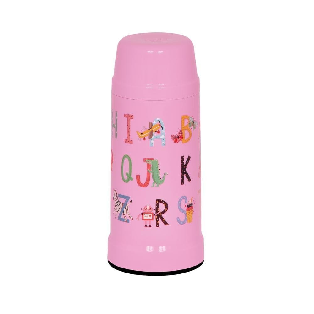 Garrafa Térmica Mini Mor Kids 300ml Algodão Doce Alfabeto