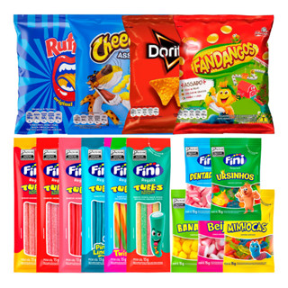 Kit 10 Salgadinhos Elma Chips + 10 Pacotes Bala Fini em Oferta na Shopee